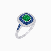 Cushion Cut Gemstone Engagement Ring - Shahin Jewelry